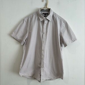 Michael Kors men's casual short-sleeved button-down print shirt size XL